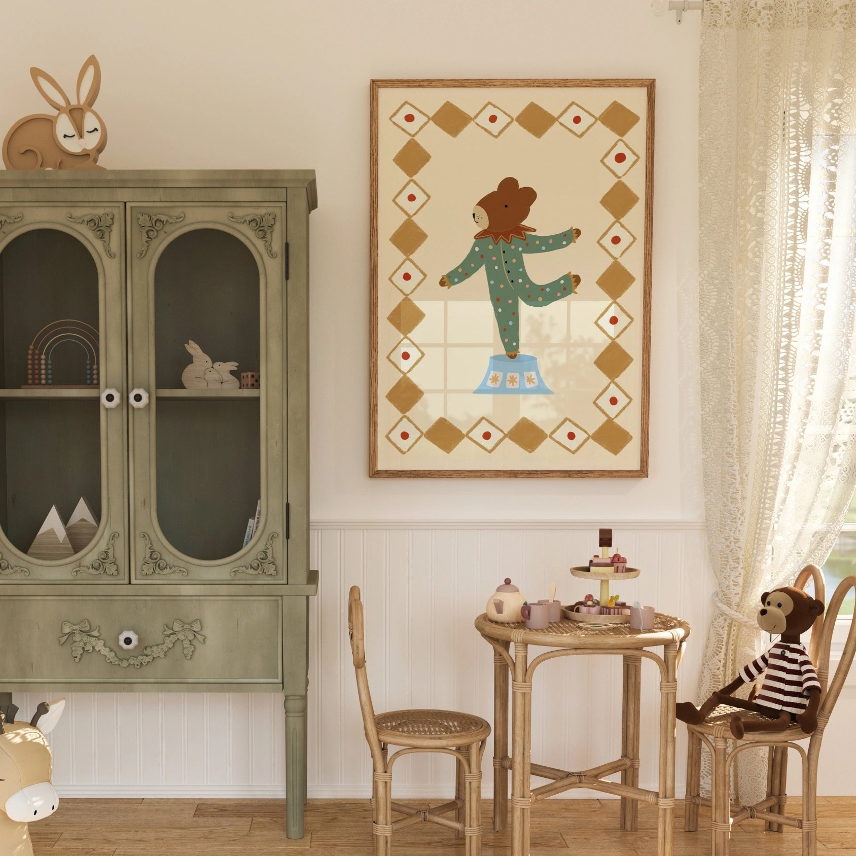 Circus Bear Nursery Print