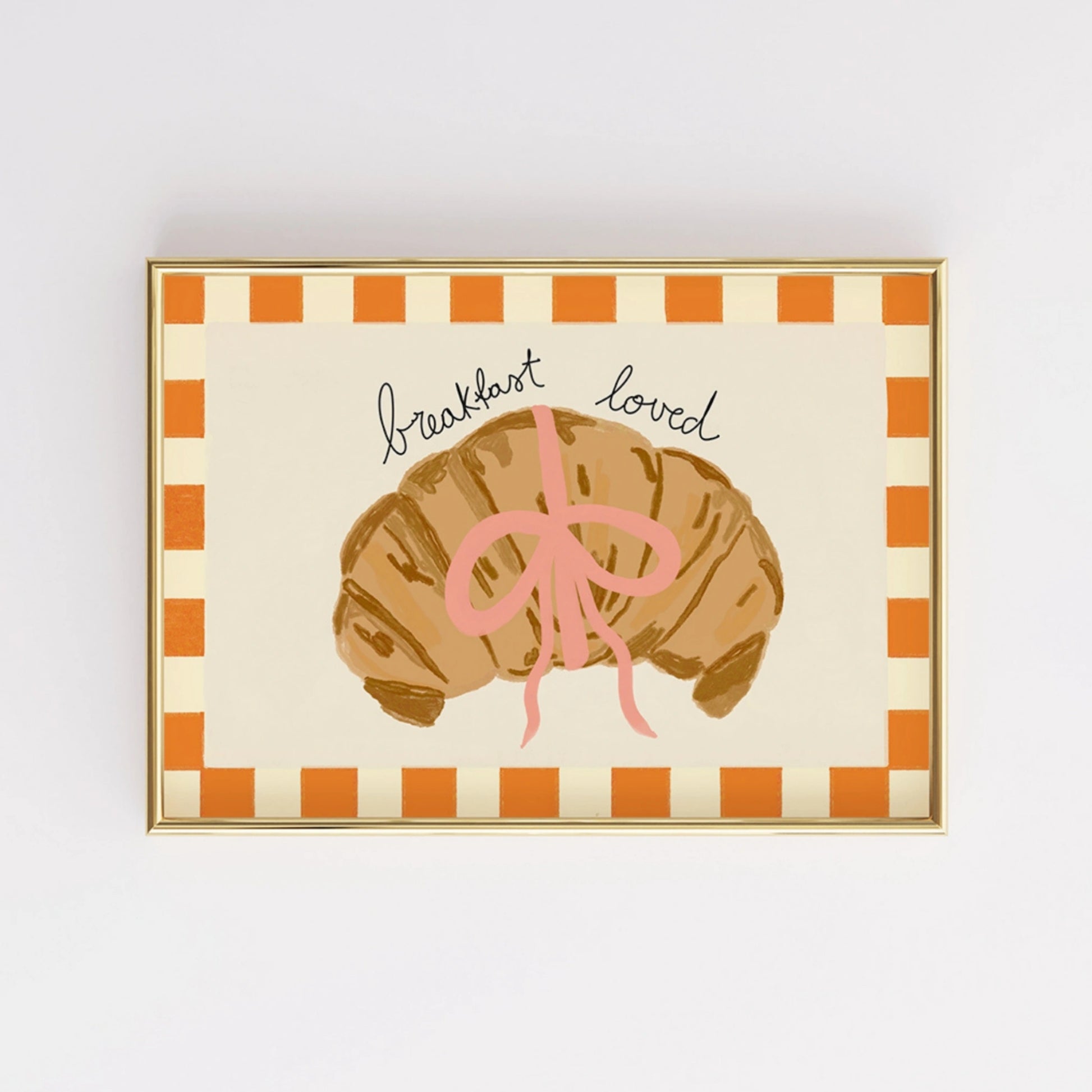 Breakfast Loved Croissant Wall Art