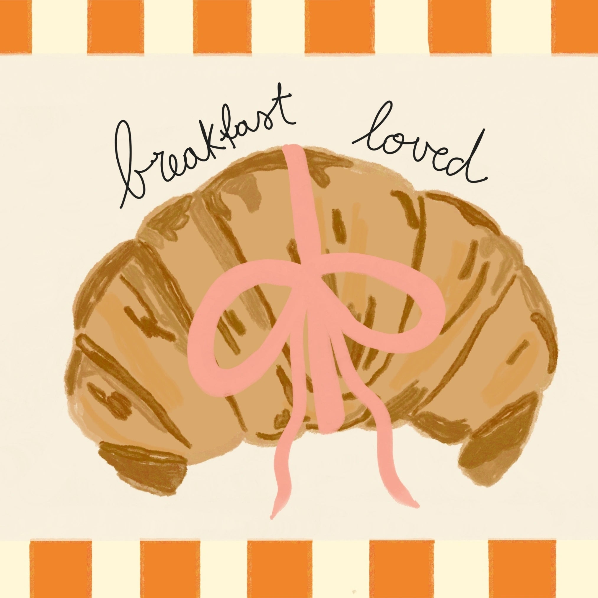 Breakfast Loved Croissant Wall Art