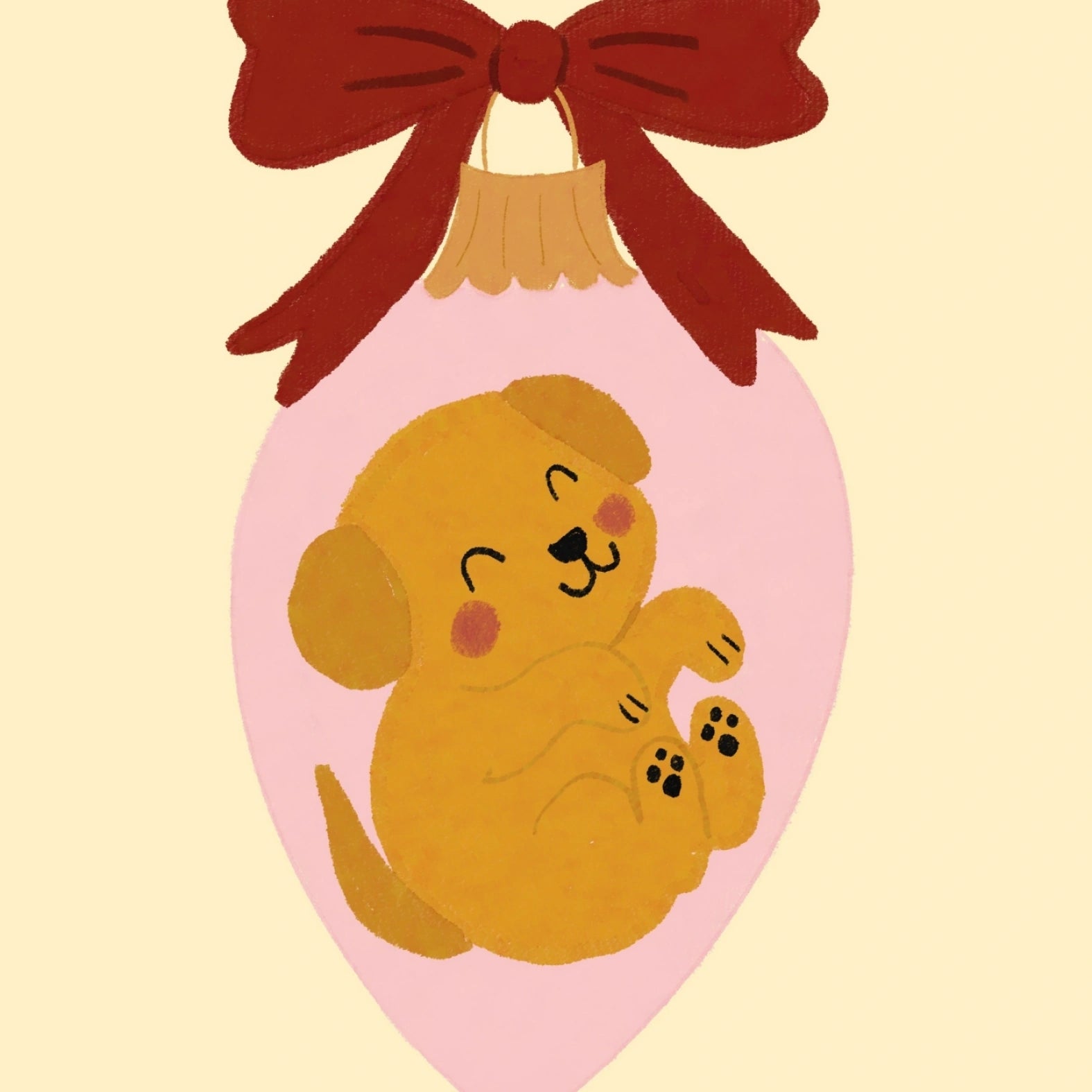 Christmas Puppy Nursery Print