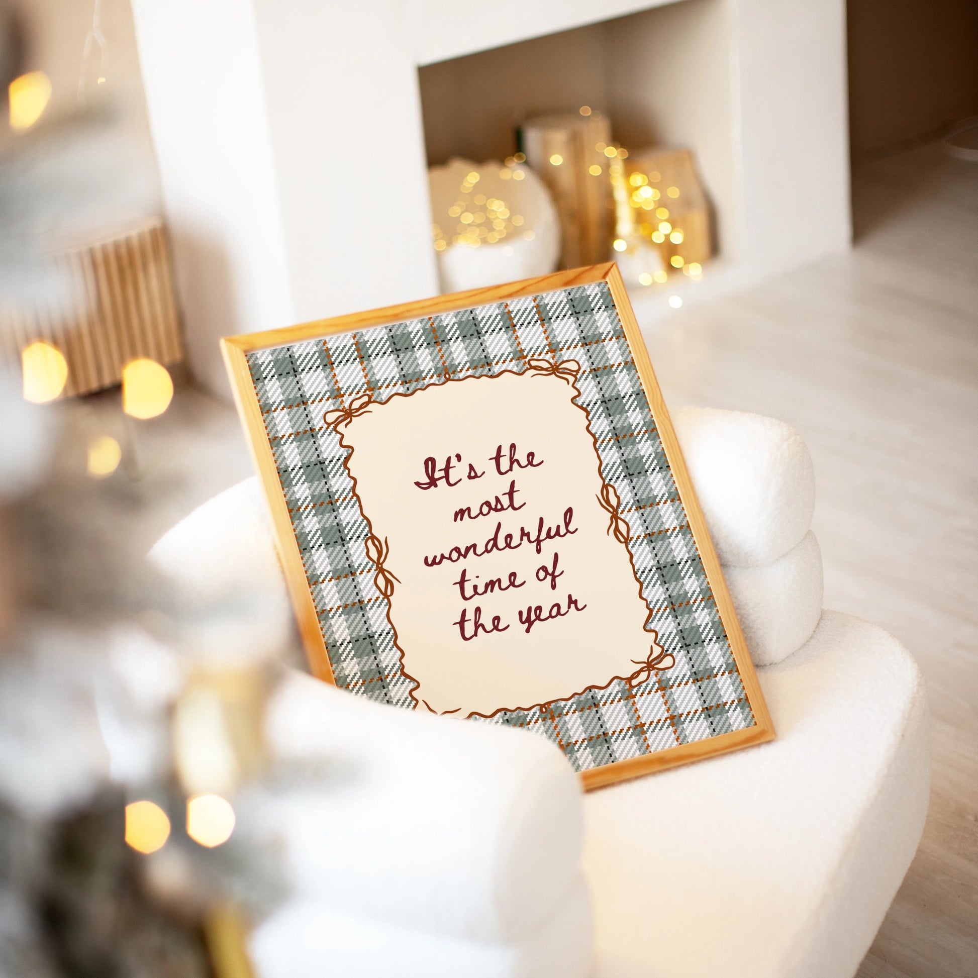 Hand-Drawn Plaid Holiday Poster