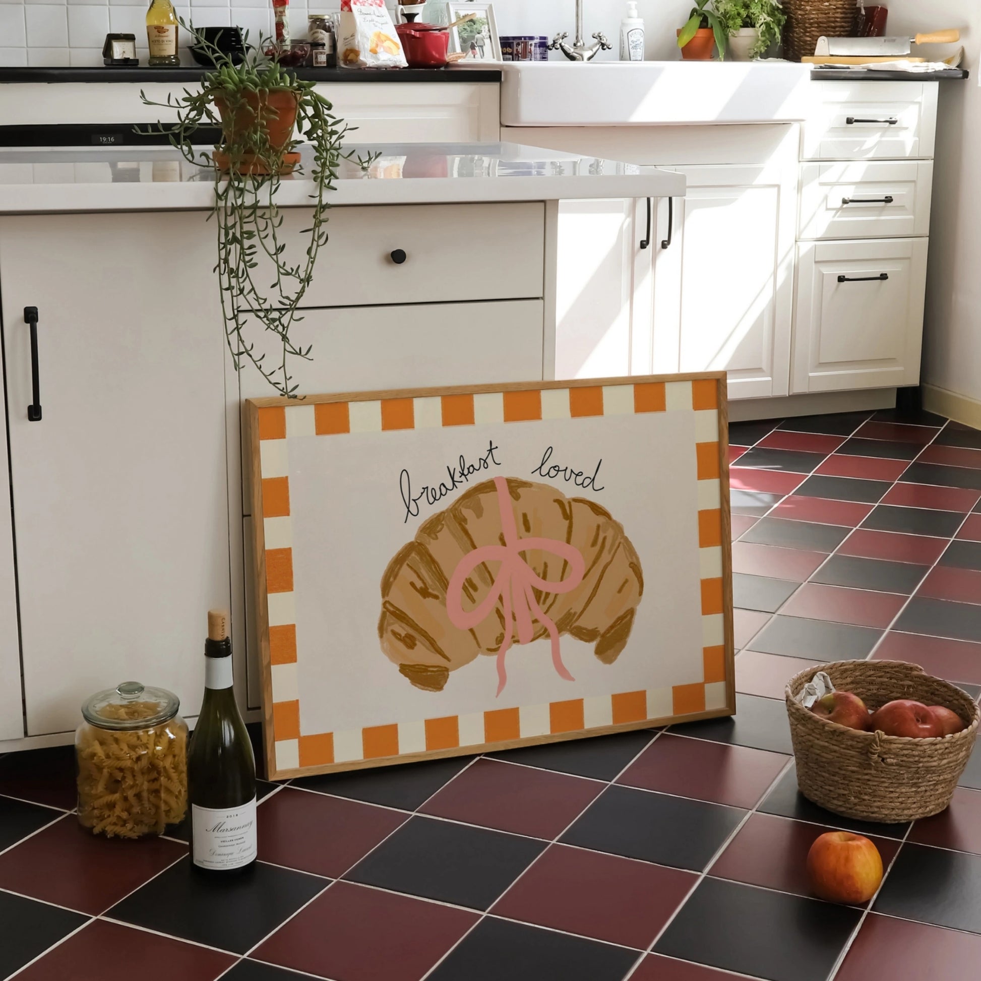 Breakfast Loved Croissant Wall Art