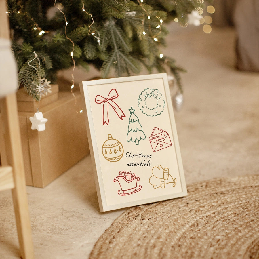 Christmas Essentials – Festive Holiday Wall Art Print