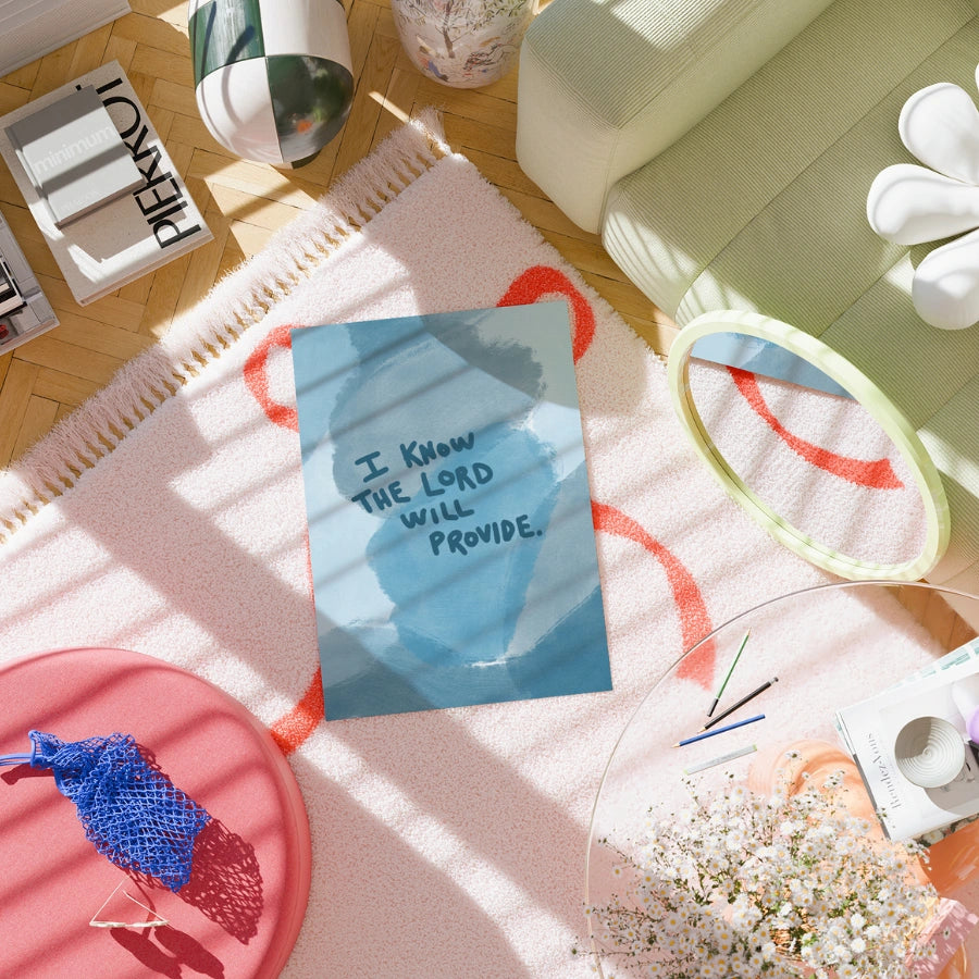 I Know the Lord Will Provide Wall Art – Christian Faith Based Print