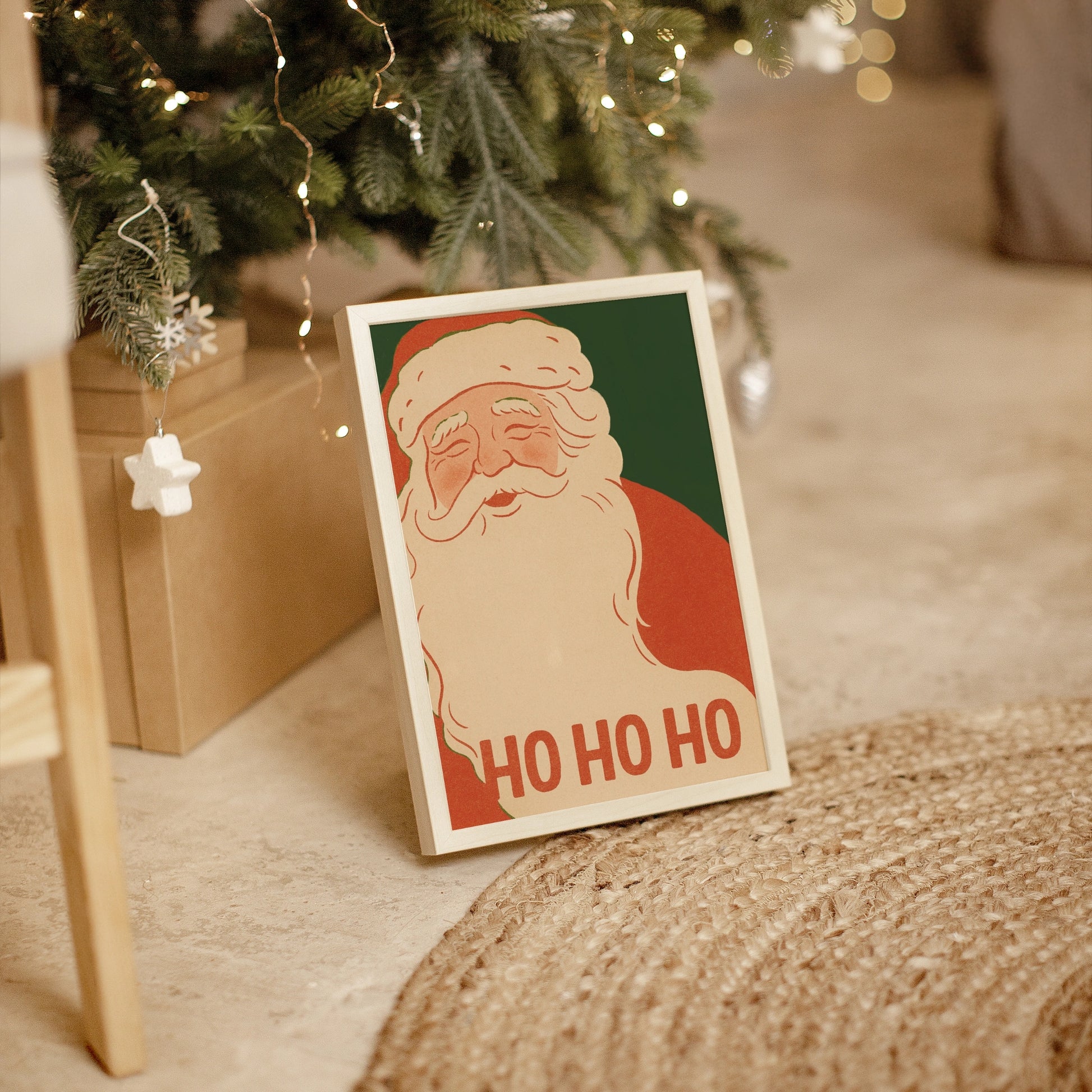 Poster retrò di Babbo Natale