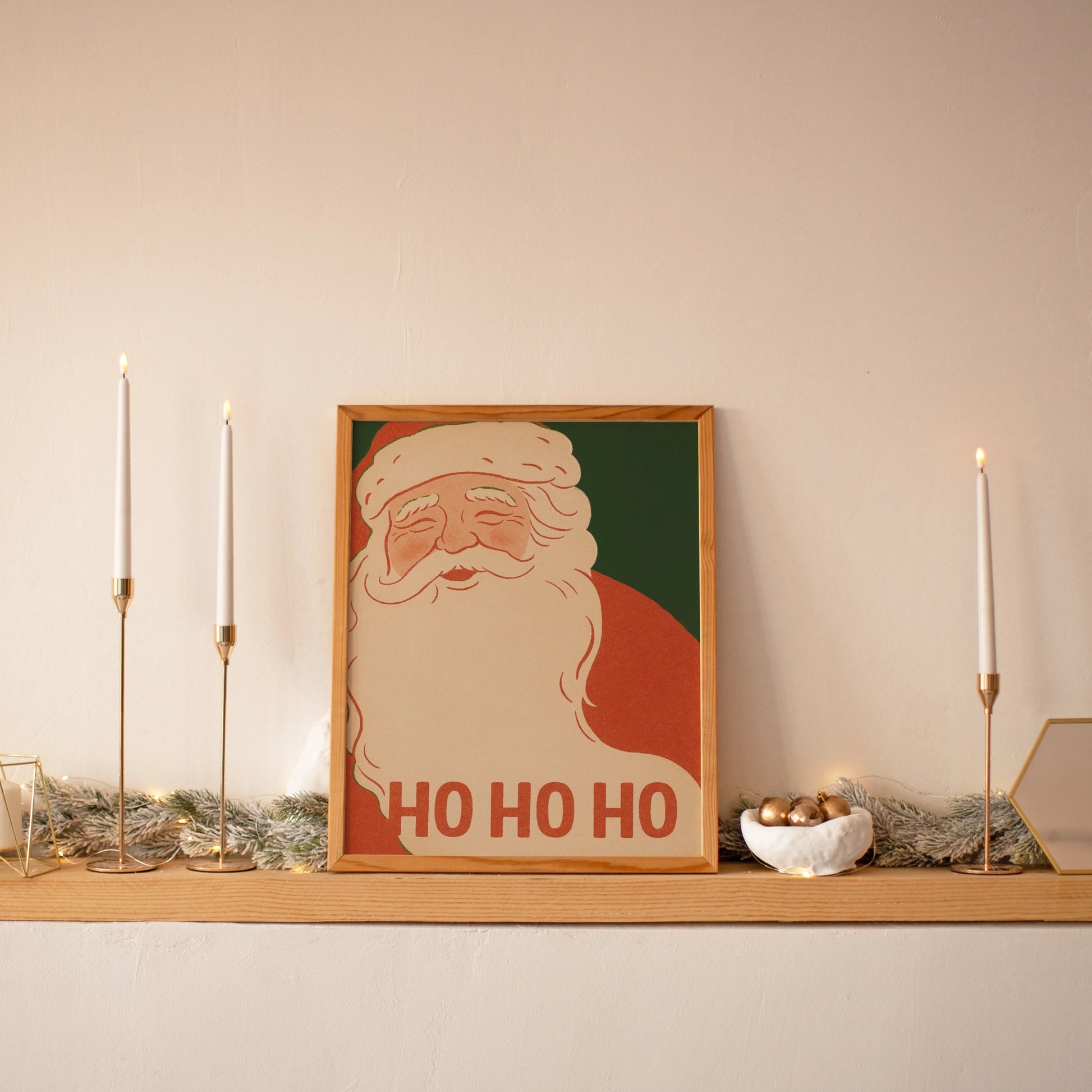 Poster retrò di Babbo Natale