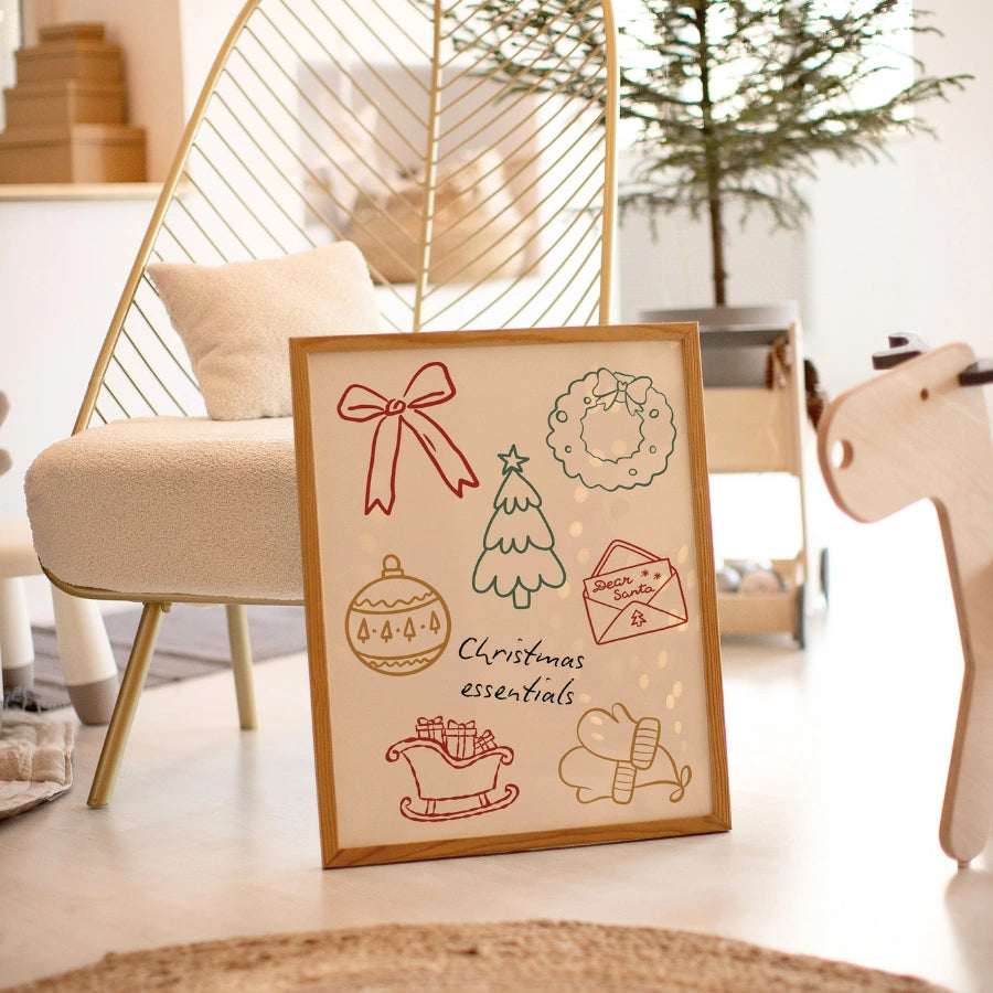 Christmas Essentials – Festive Holiday Wall Art Print