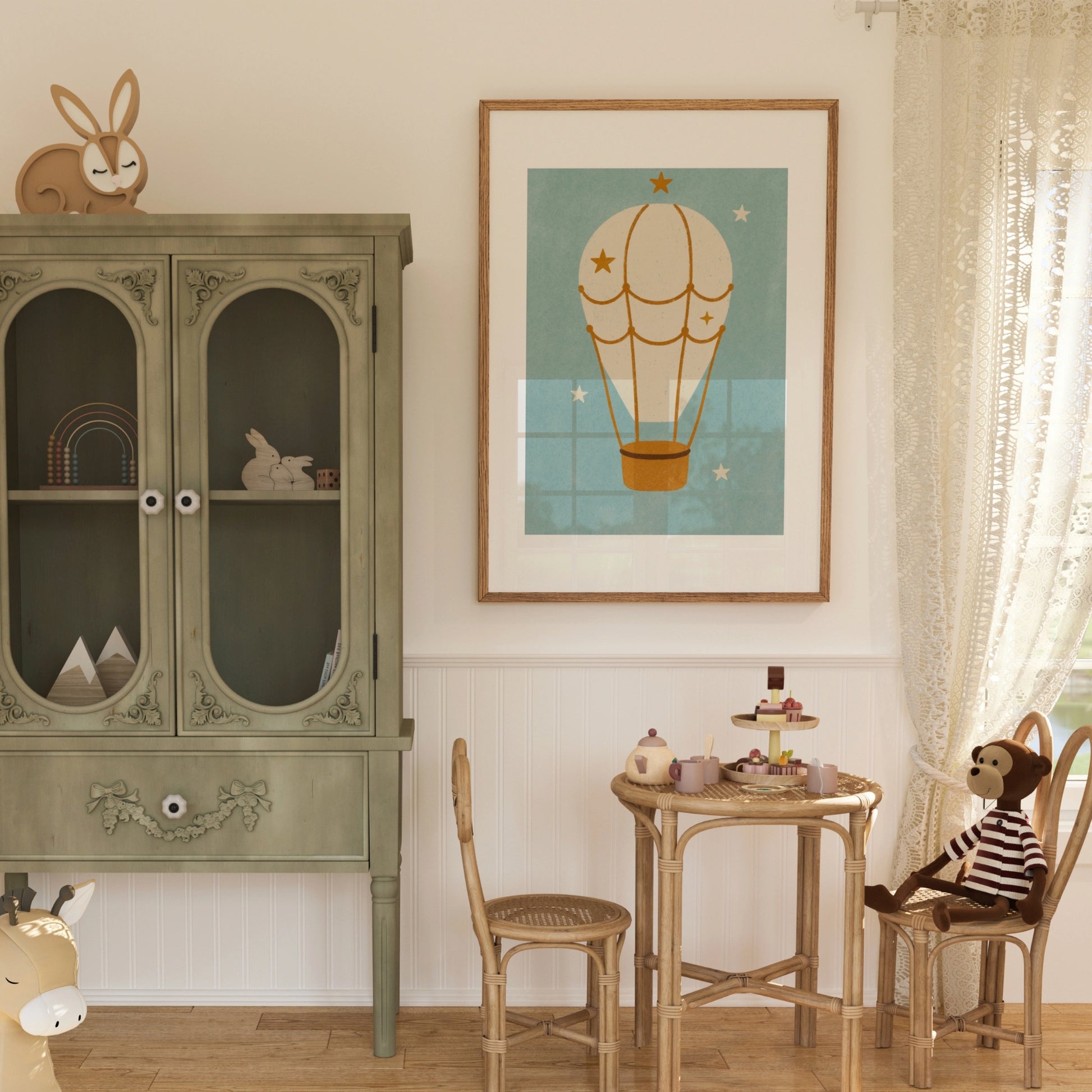 Hot Air Balloon Nursery Print