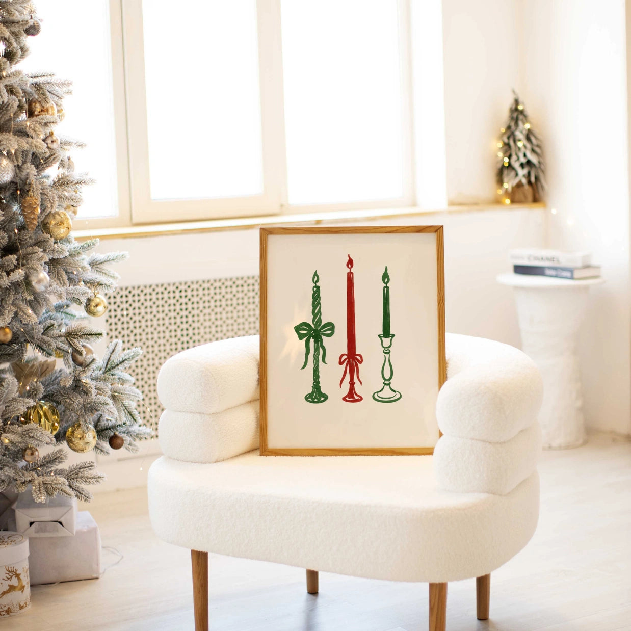 Christmas Candle Wall Art