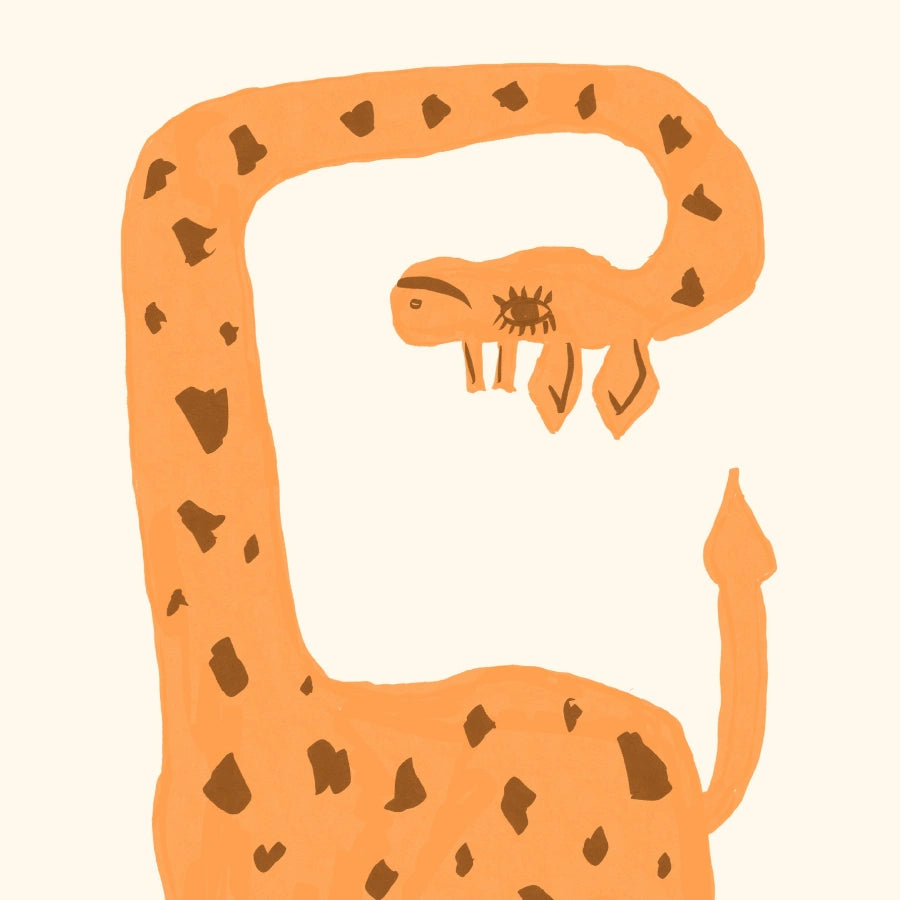 Giraffe Hug Nursery Print – Sweet Jungle Animal Wall Art