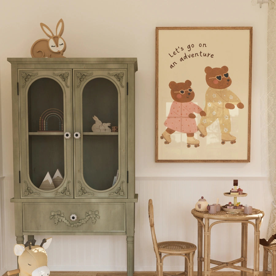 Bear Nursery Print - Let’s Go on an Adventure Wall Art