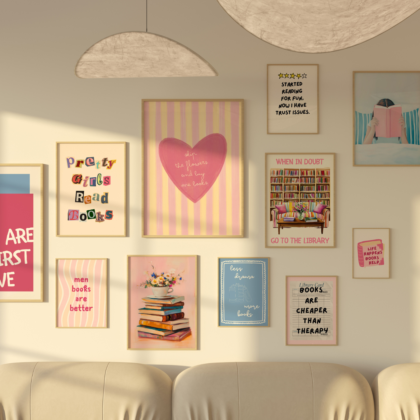 Handgefertigte Buchdeko, über 100 Drucke