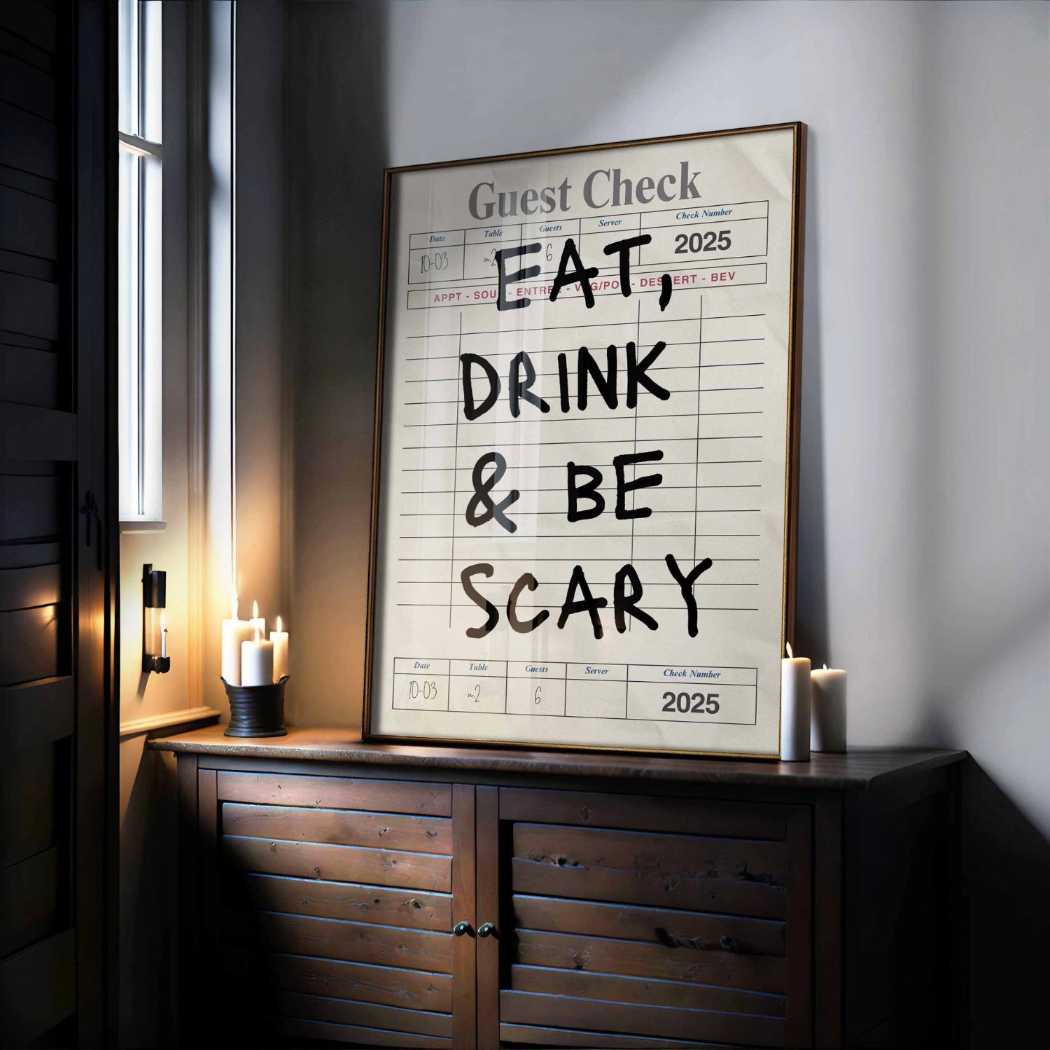Eat Drink & Be Scary Print - Funny Halloween