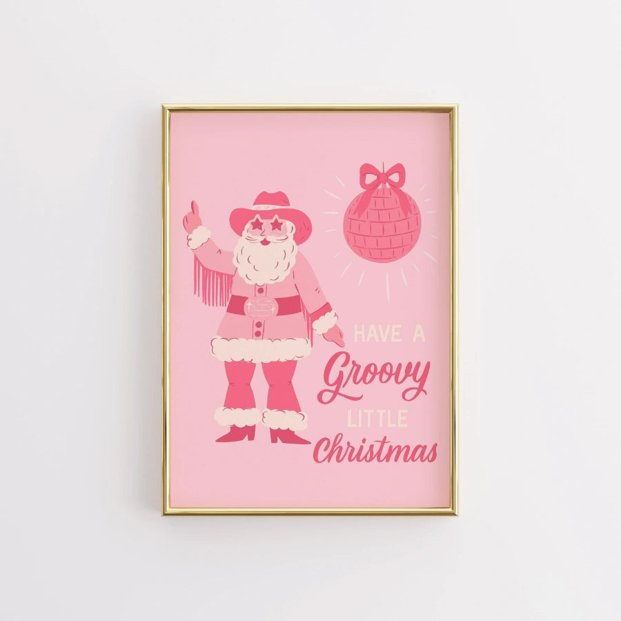 Groovy Christmas Vibes – Disco Holiday Print