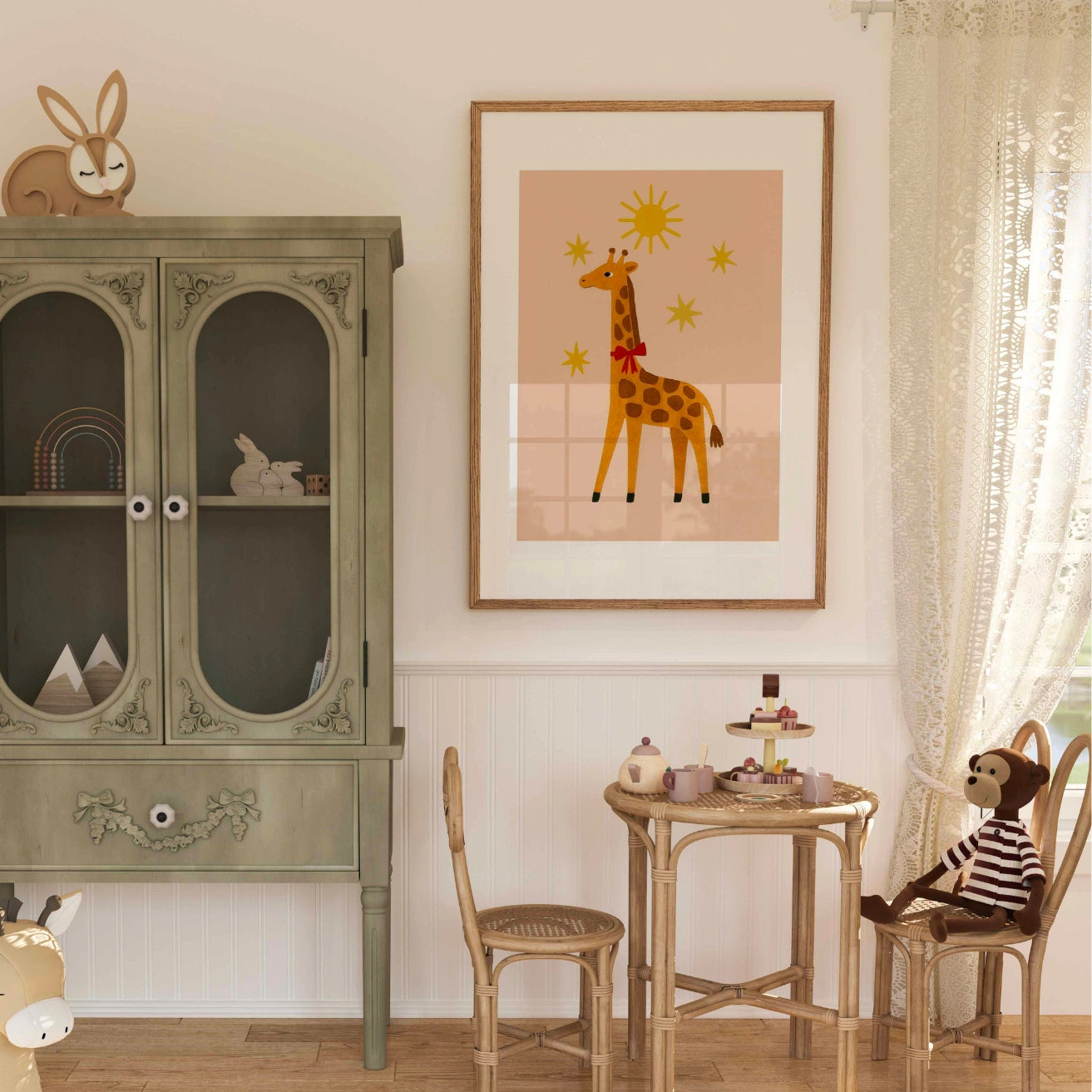 Giraffen-Kinderzimmerdruck