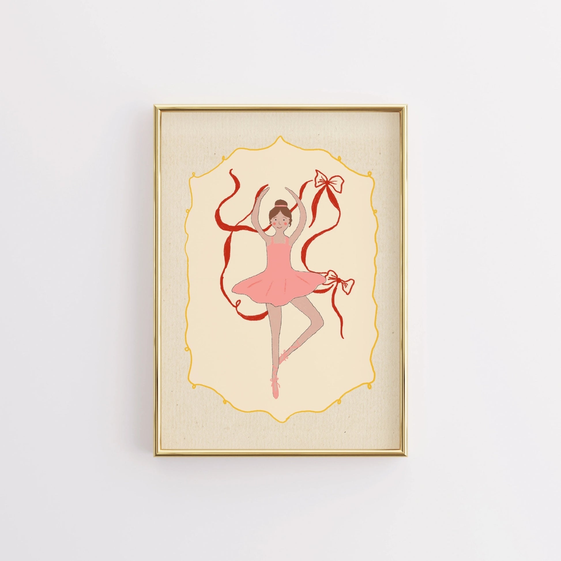 Ballet Wall Art for Girls - Pink Ballerina Room Decor