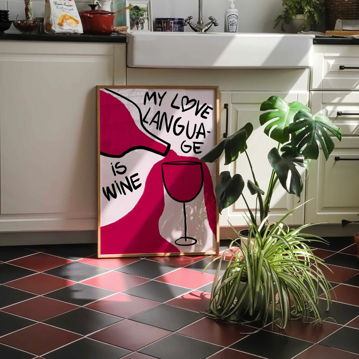 Love Language Is Wine Wall Art – Funny Print