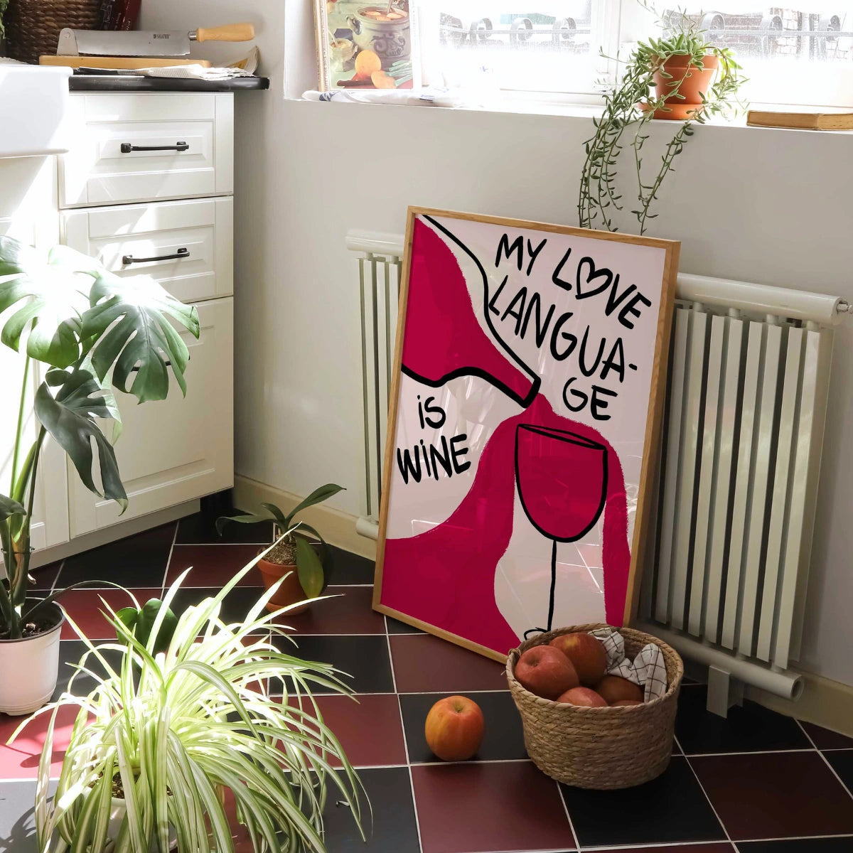 Love Language Is Wine Wall Art – Funny Print