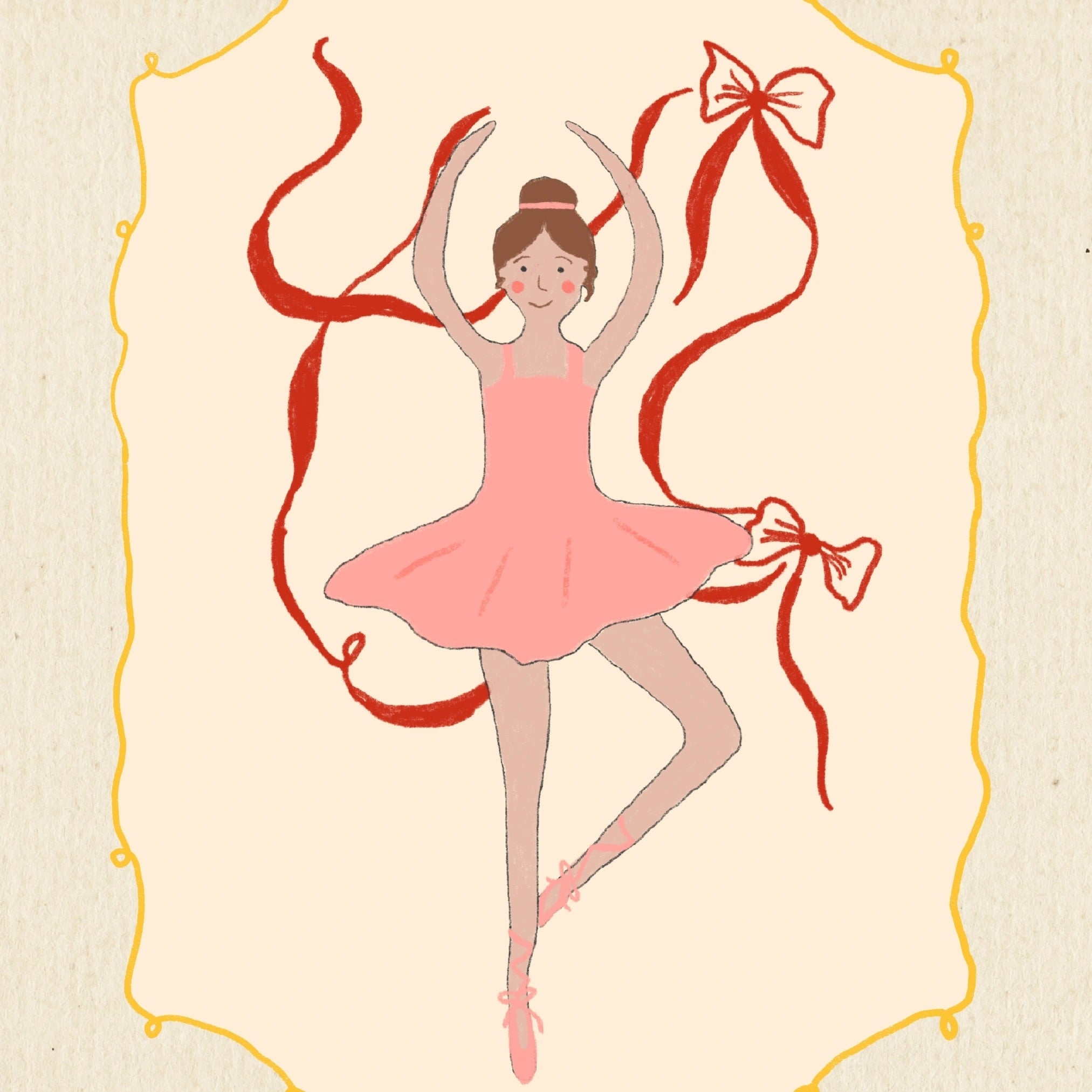 Ballet Wall Art for Girls - Pink Ballerina Room Decor