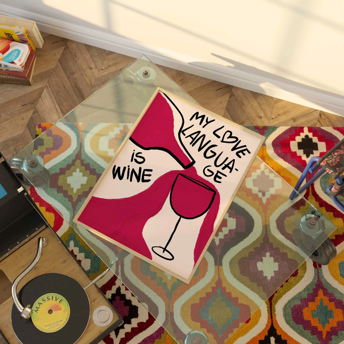 Love Language Is Wine Wall Art – Funny Print