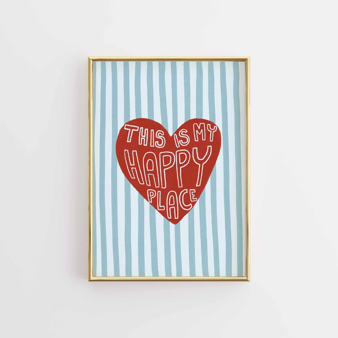 Happy Place Herz-Wandbild