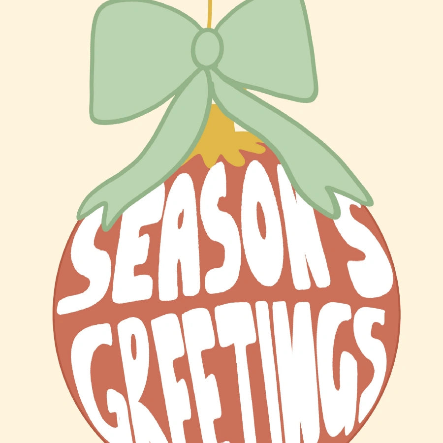Season’s Greetings – Retro Holiday Wall Art Print