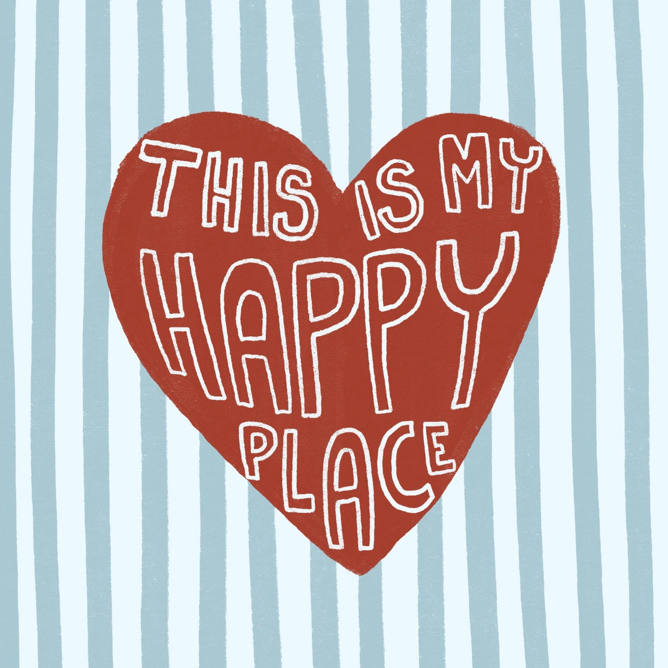Happy Place Herz-Wandbild