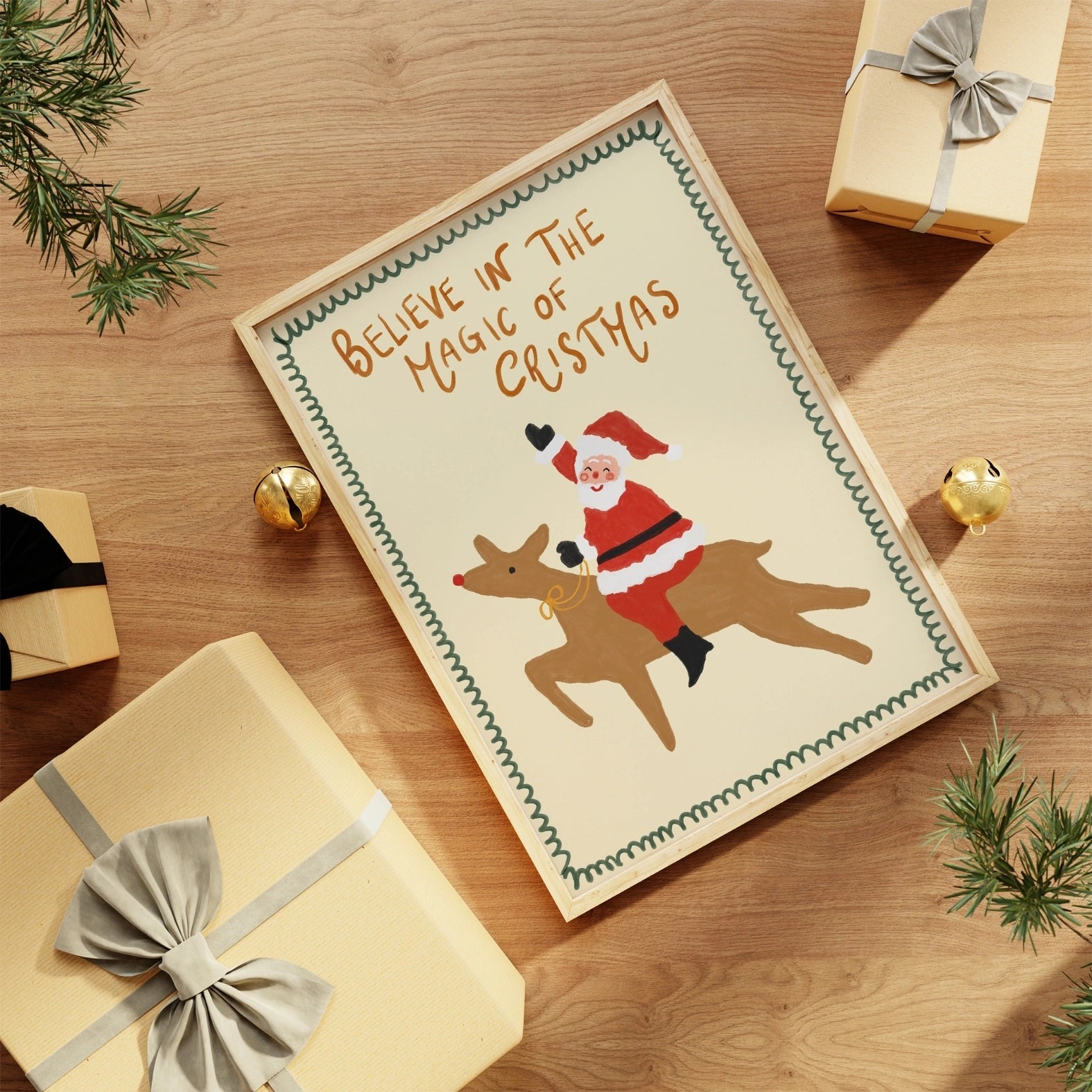 Babbo Natale e renne di Natale