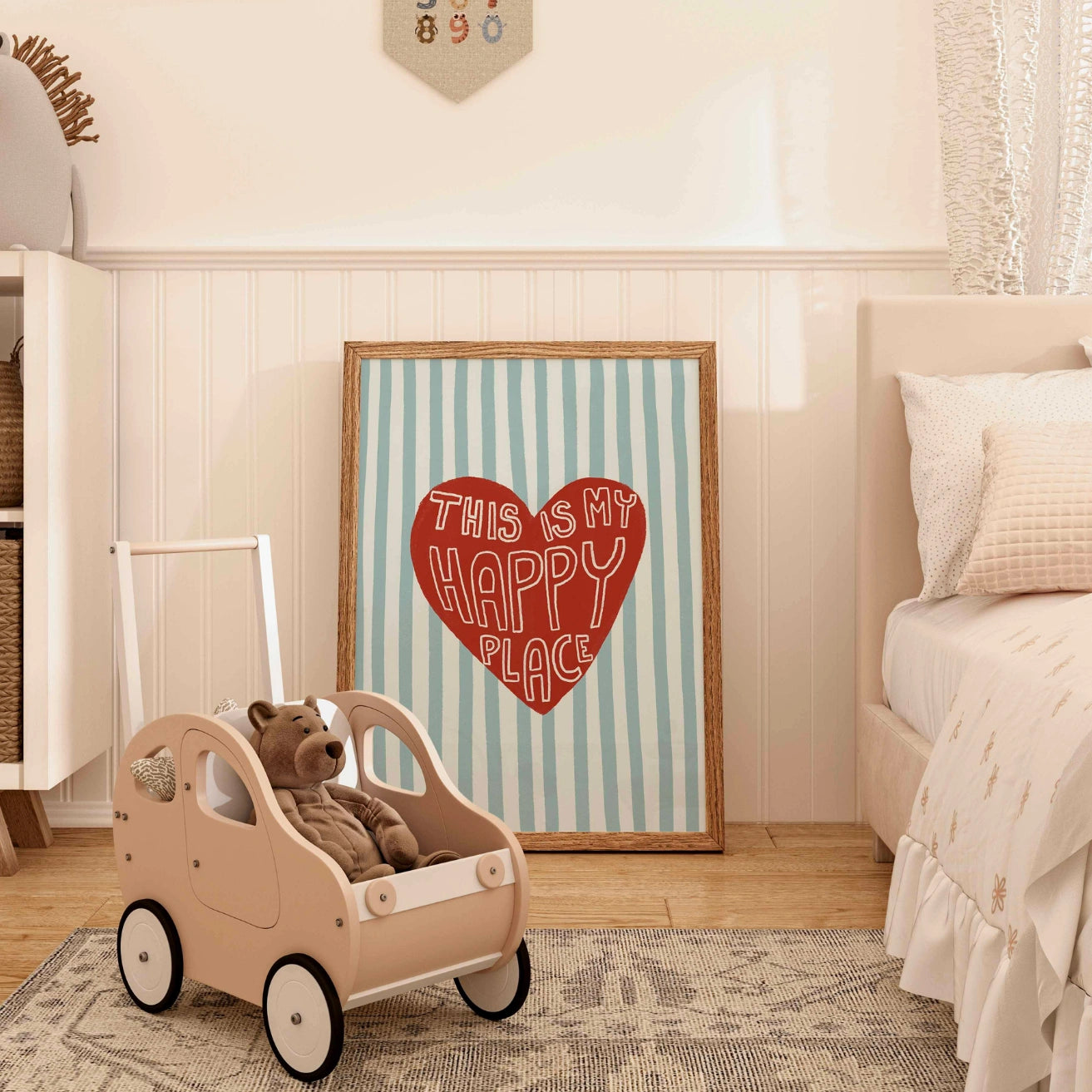 Happy Place Herz-Wandbild