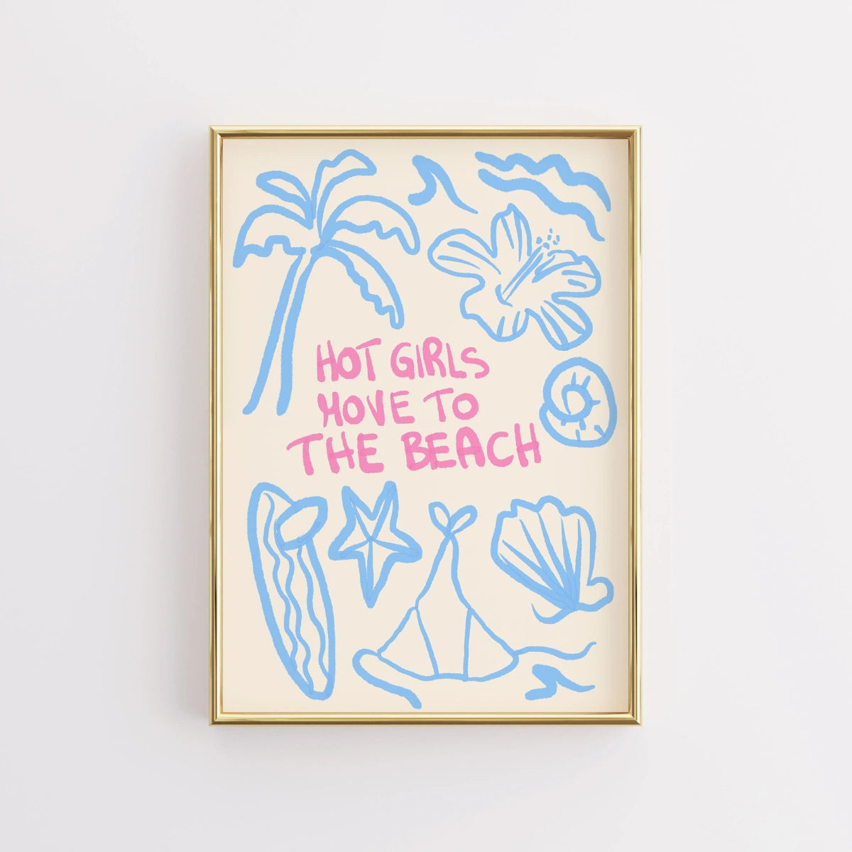 Hot Girls Beach Wall Art - Summer Coastal Print