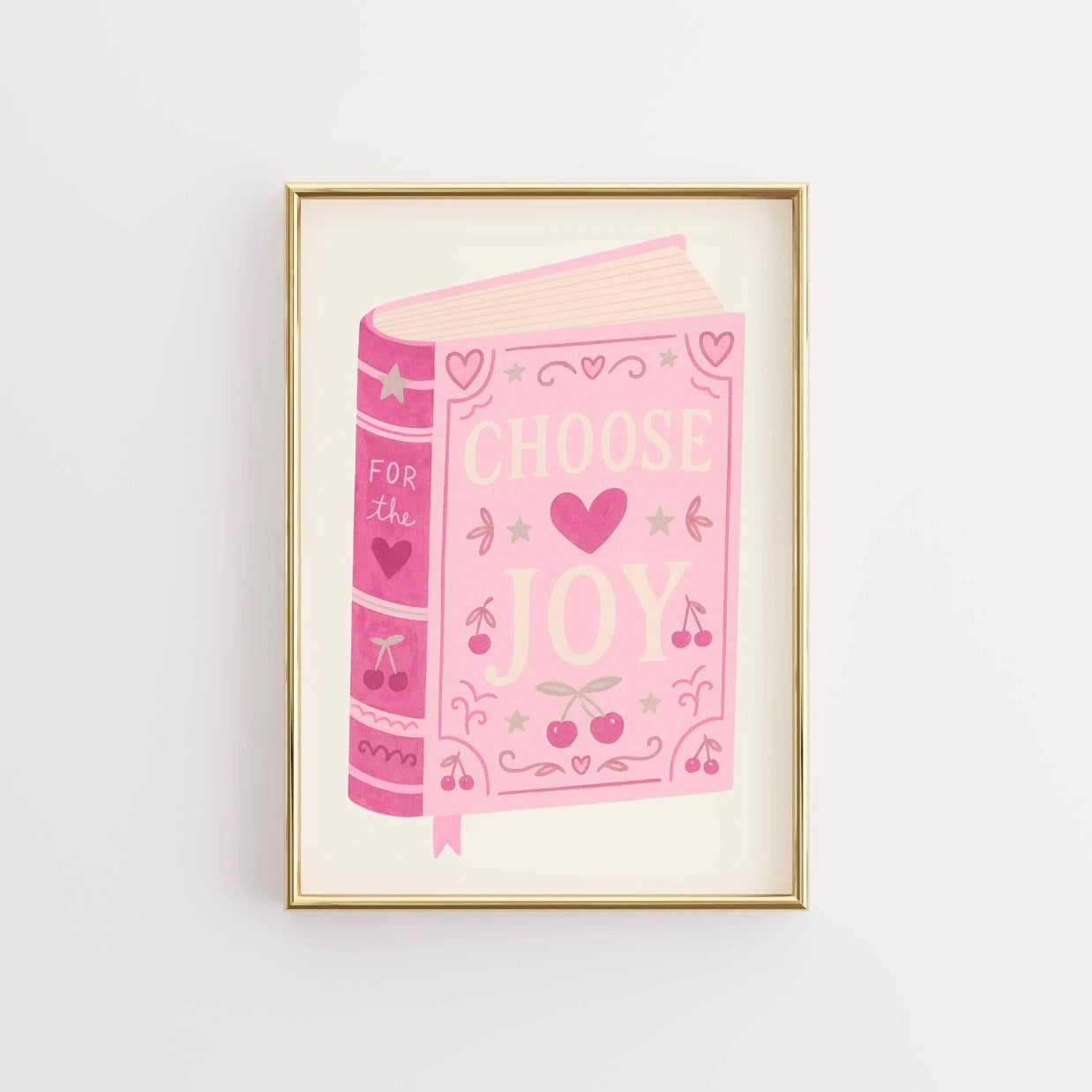 Choose Joy Book – Pink Bookish Print