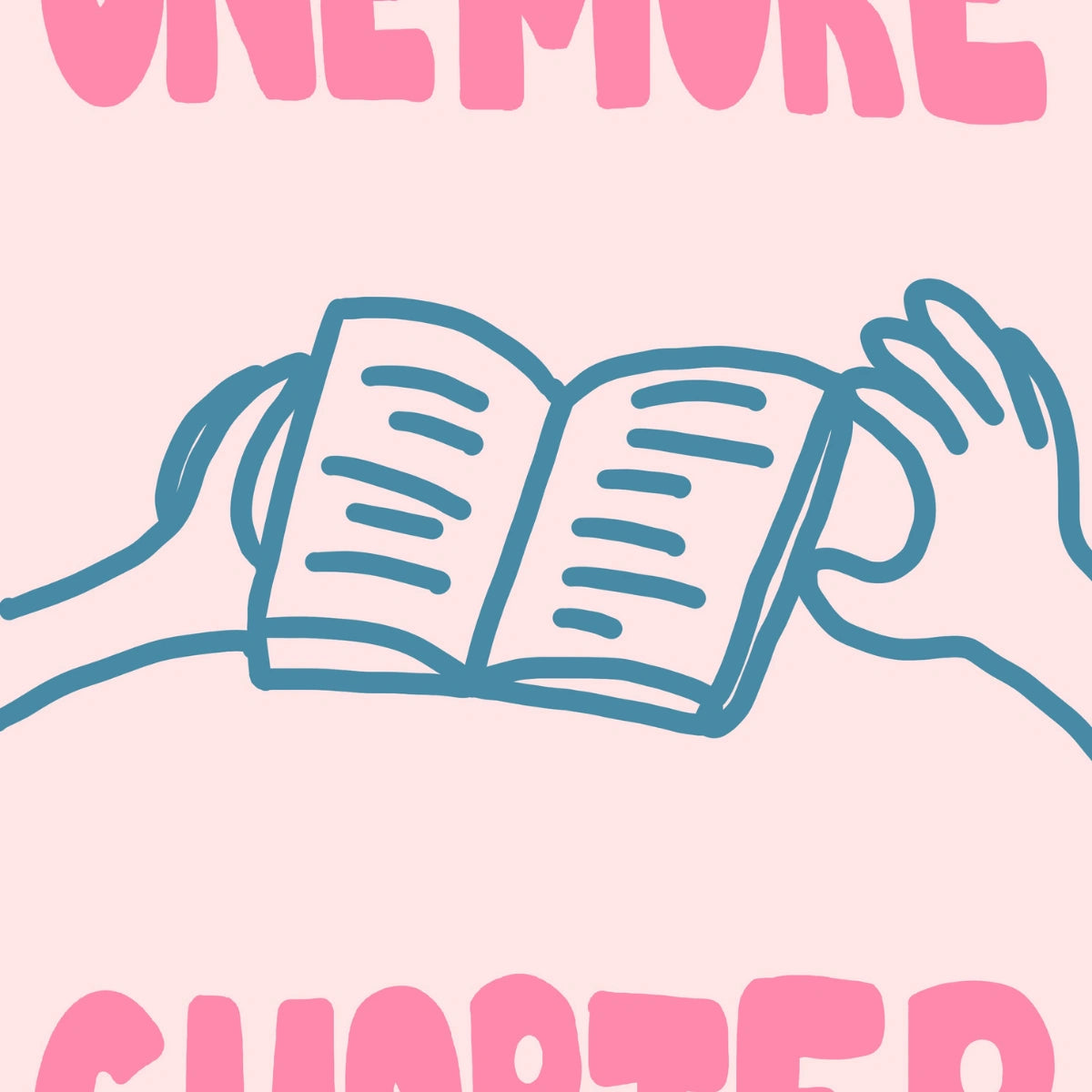 Books & Hands Print – Pink Reading Quote Wall Art