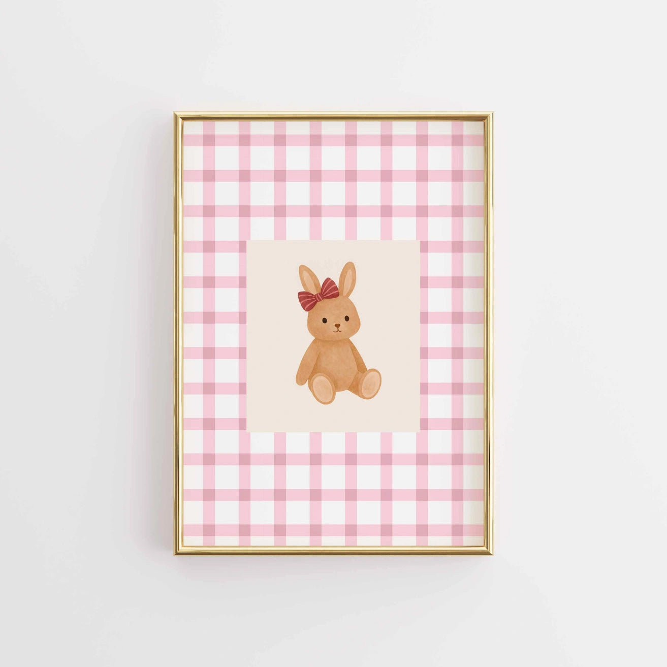 Cute Brown Rabbit Wall Art