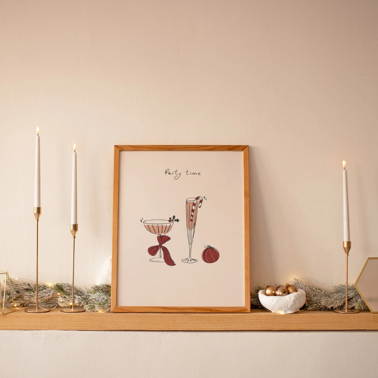 Wanddekoration für die Weihnachtsfeier