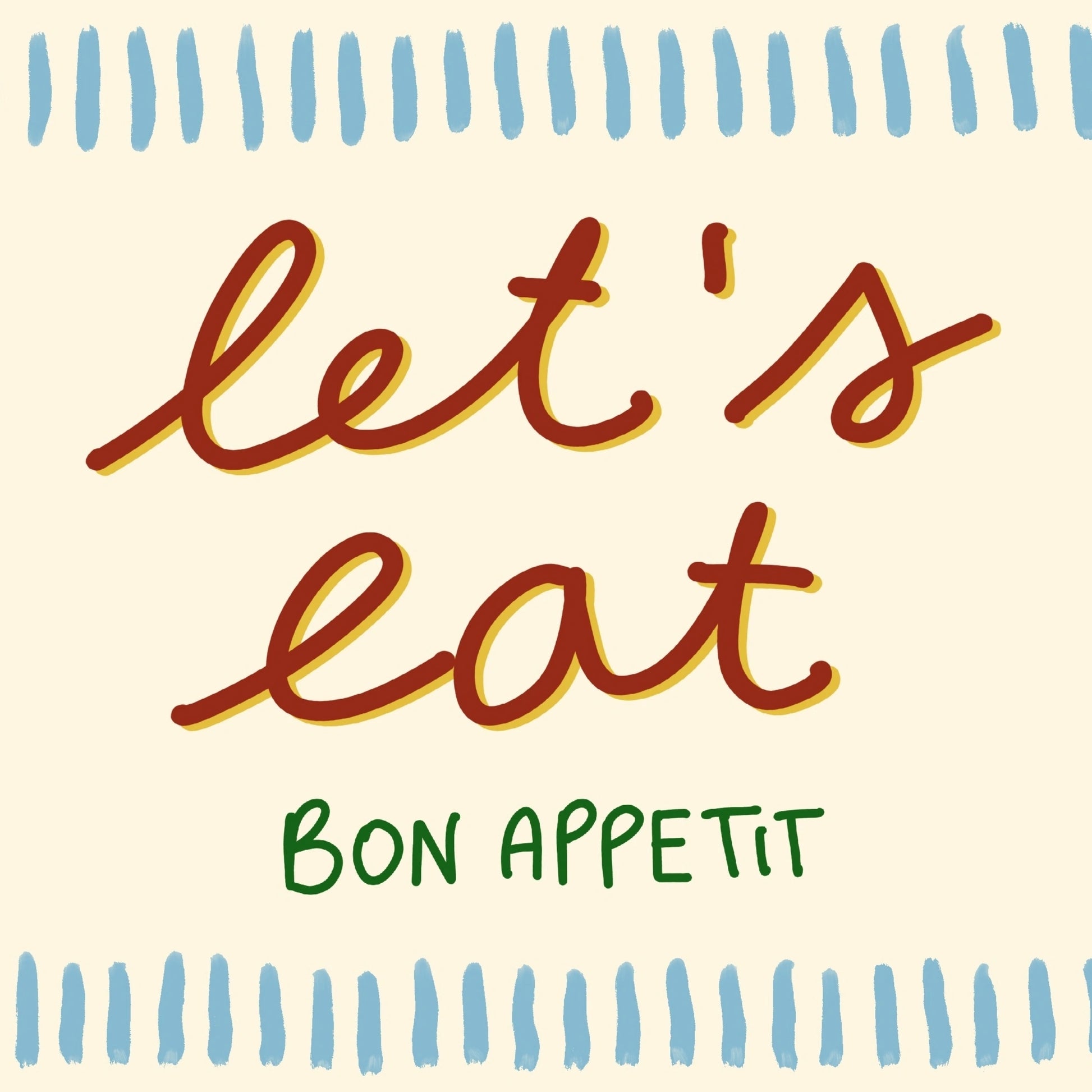 Let’s Eat Kitchen Wall Art