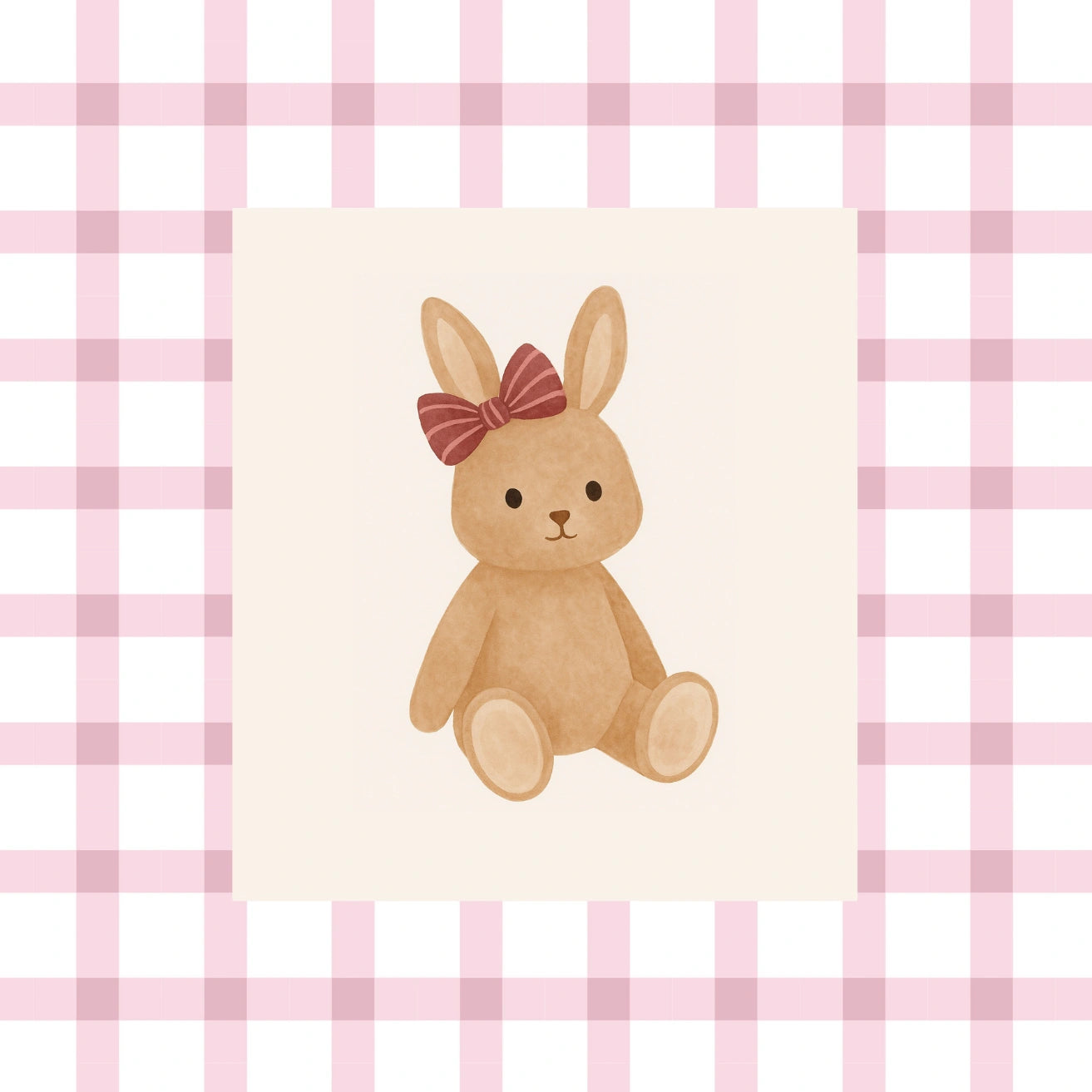 Cute Brown Rabbit Wall Art