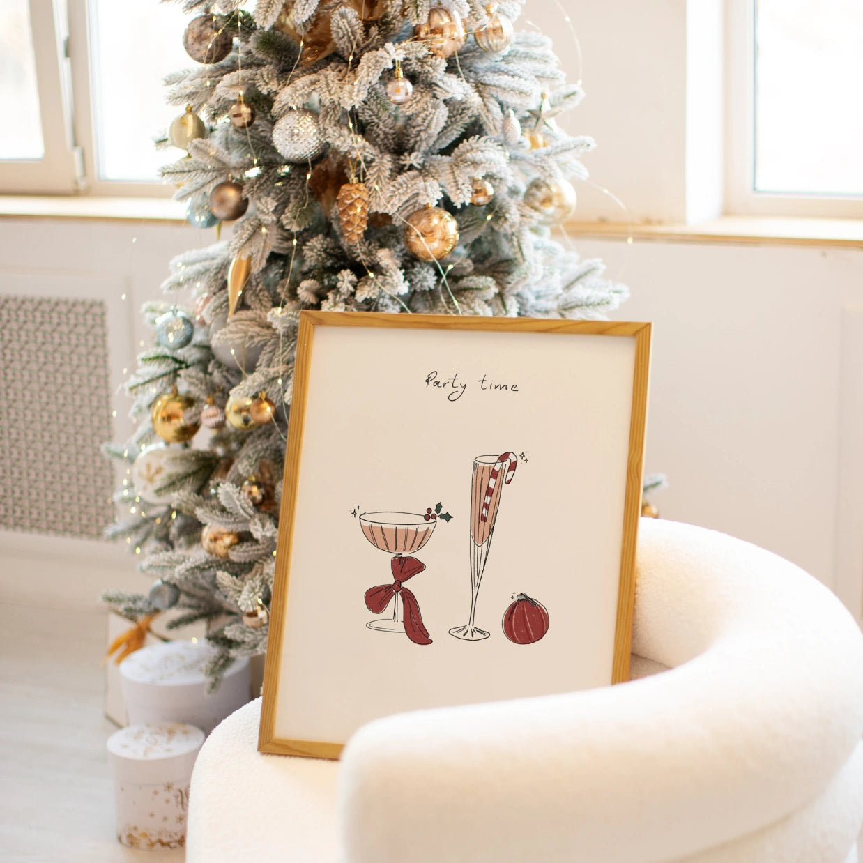 Wanddekoration für die Weihnachtsfeier