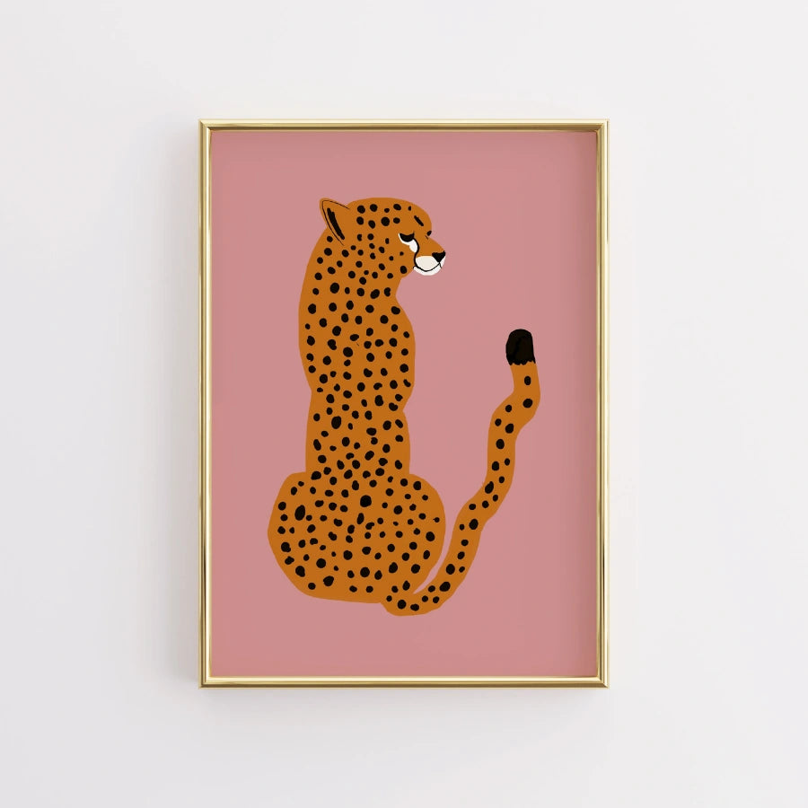 Cheetah Wall Art – Pink Maximalist Animal Print