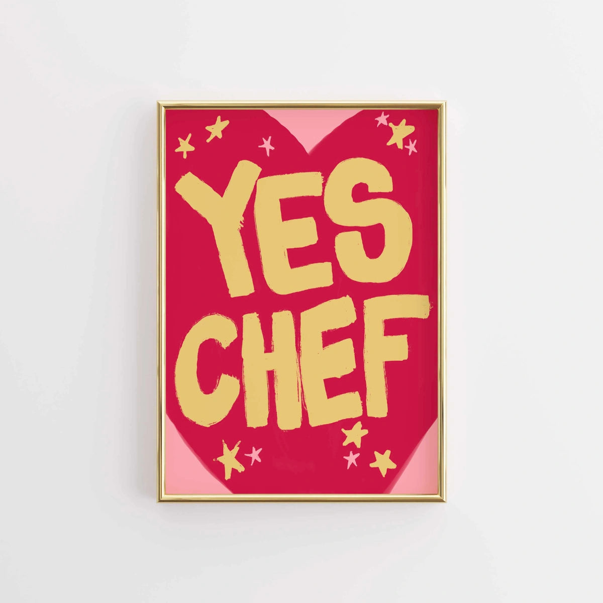 Yes Chef Wall Art – Bold Funny Kitchen Print