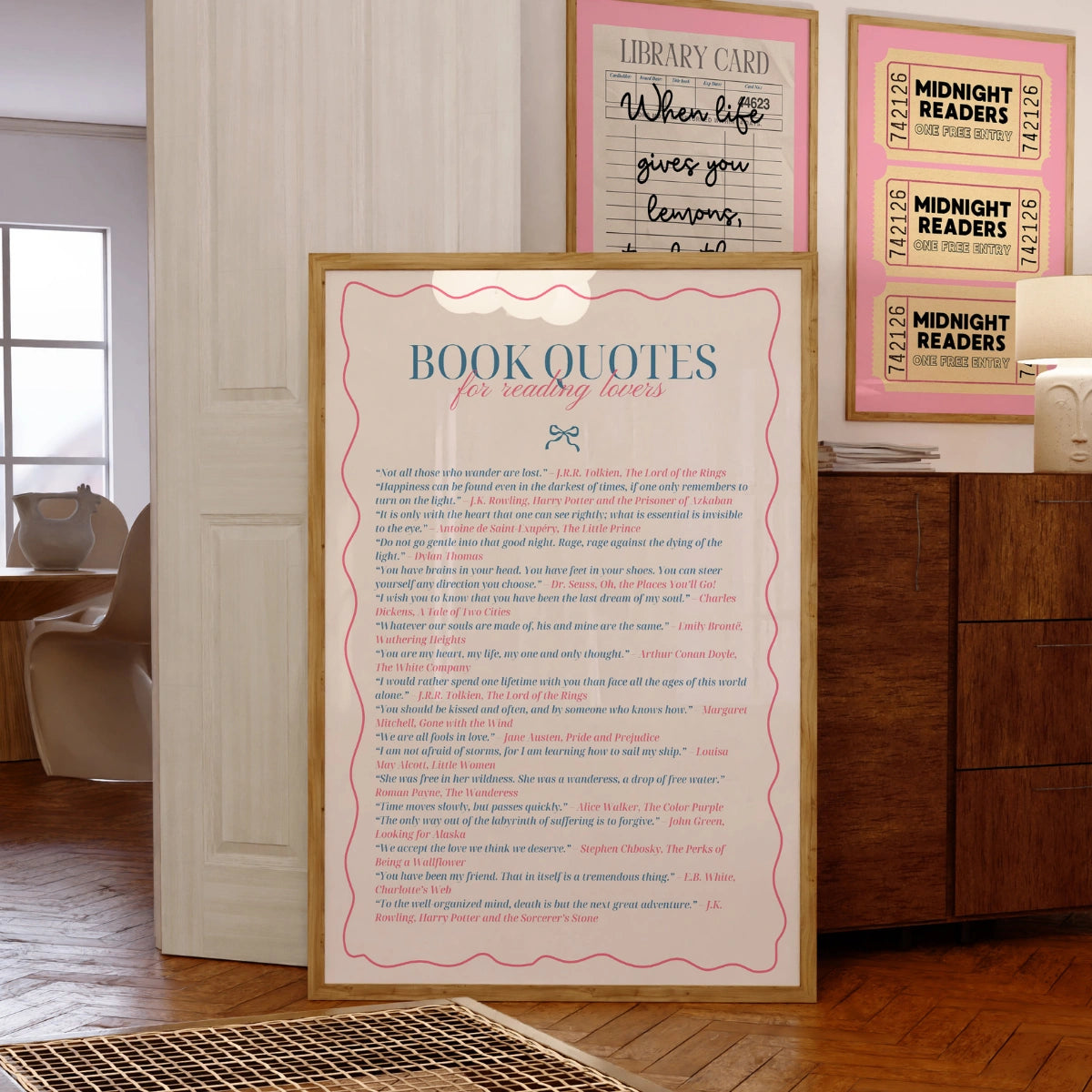 Quotes & Books Print – Literary Wall Art for Readers