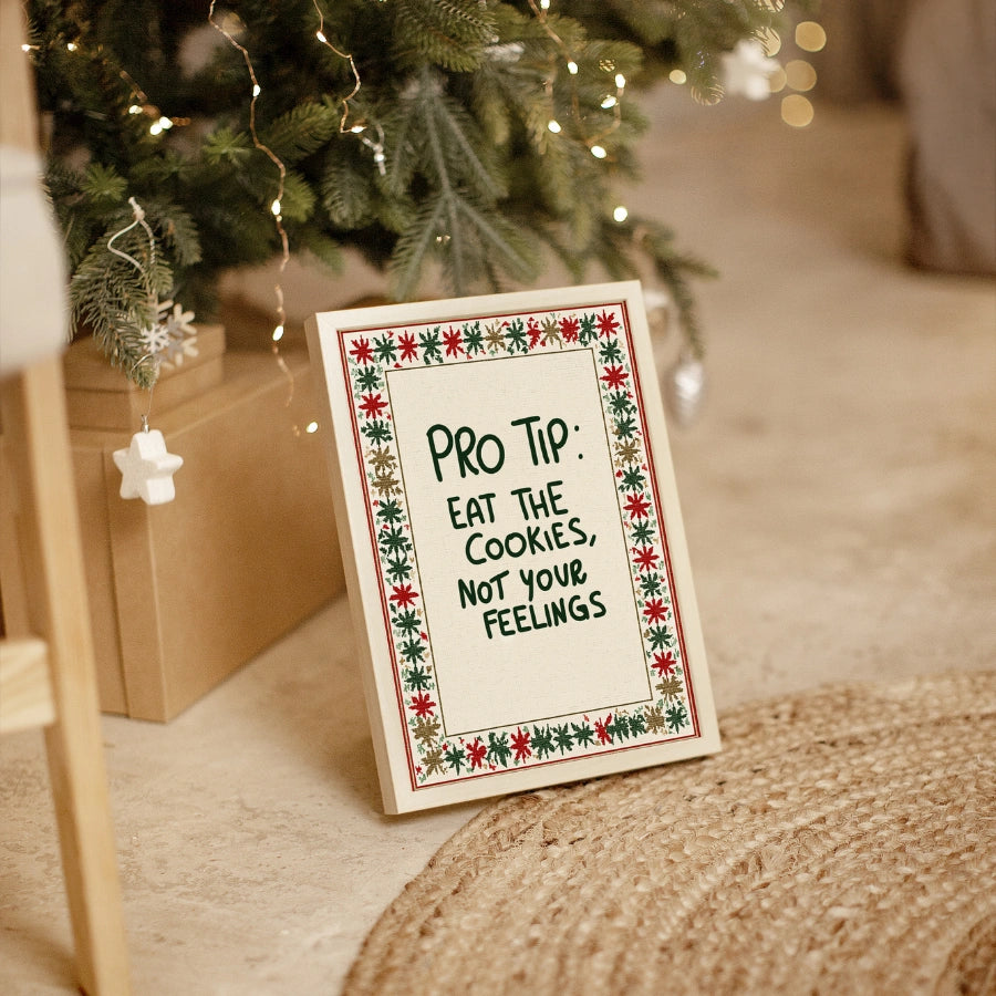 Cookie Pro Tip – Funny Holiday Wall Art Print