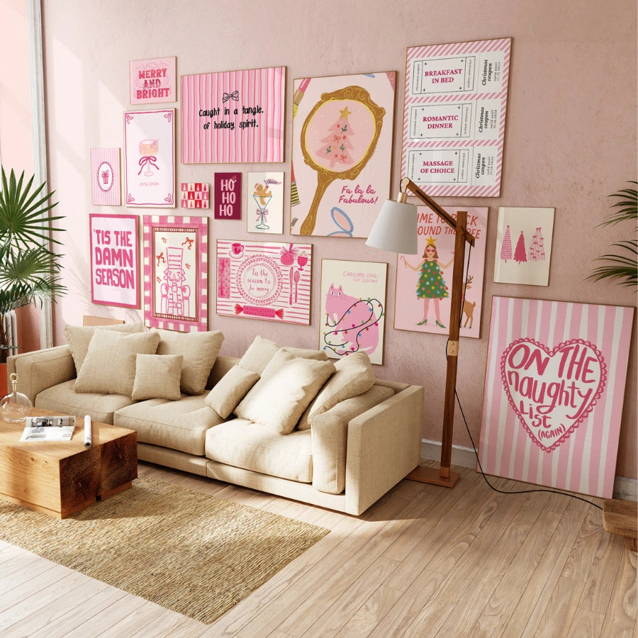 Handmade Pink Christmas, over 110 prints