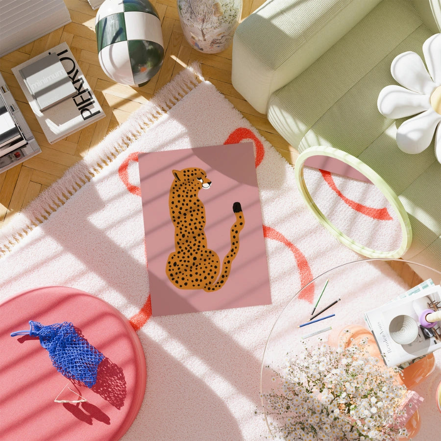 Cheetah Wall Art – Pink Maximalist Animal Print