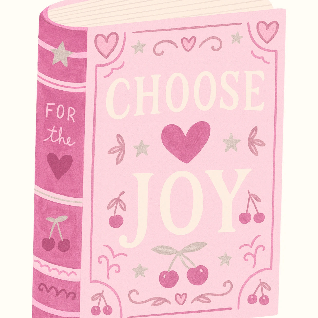 Choose Joy Book – Pink Bookish Print