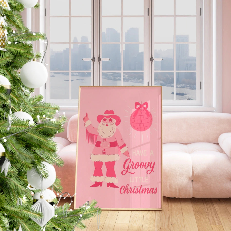 Groovy Christmas Vibes – Disco Holiday Print