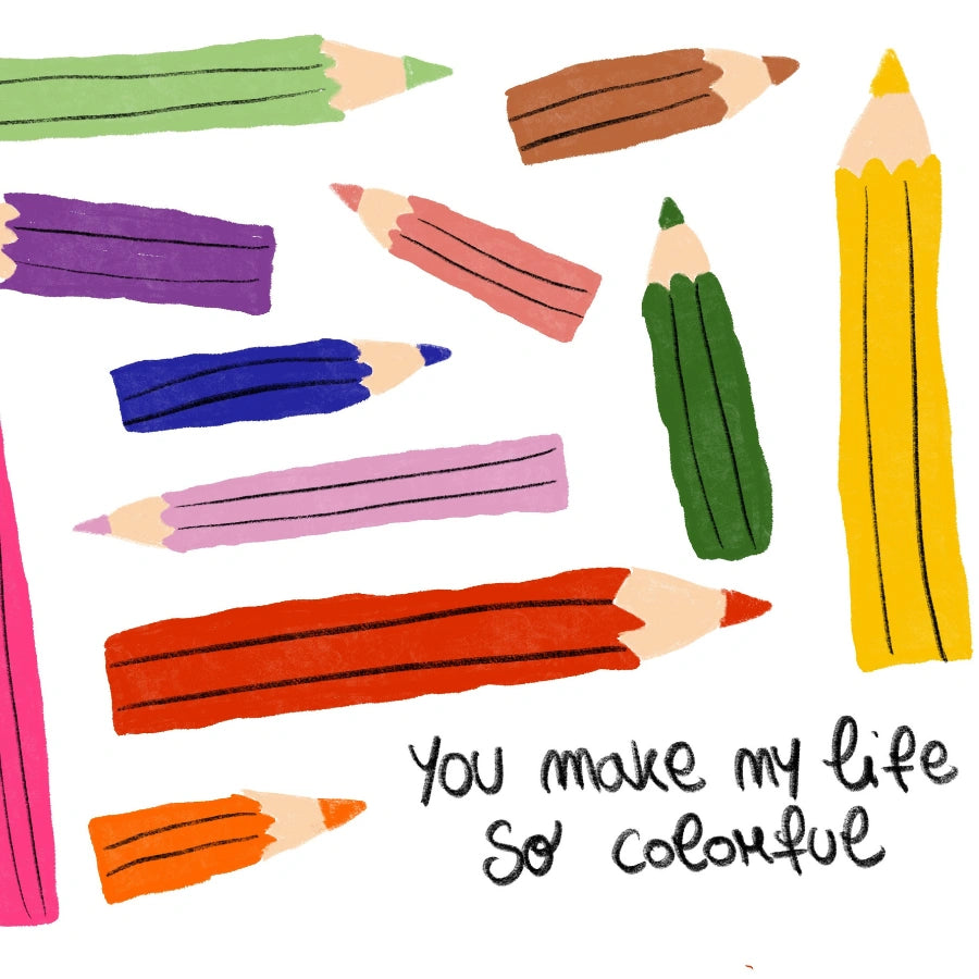 Color Pencils Nursery Print – Cute Art Wall Decor for Kids