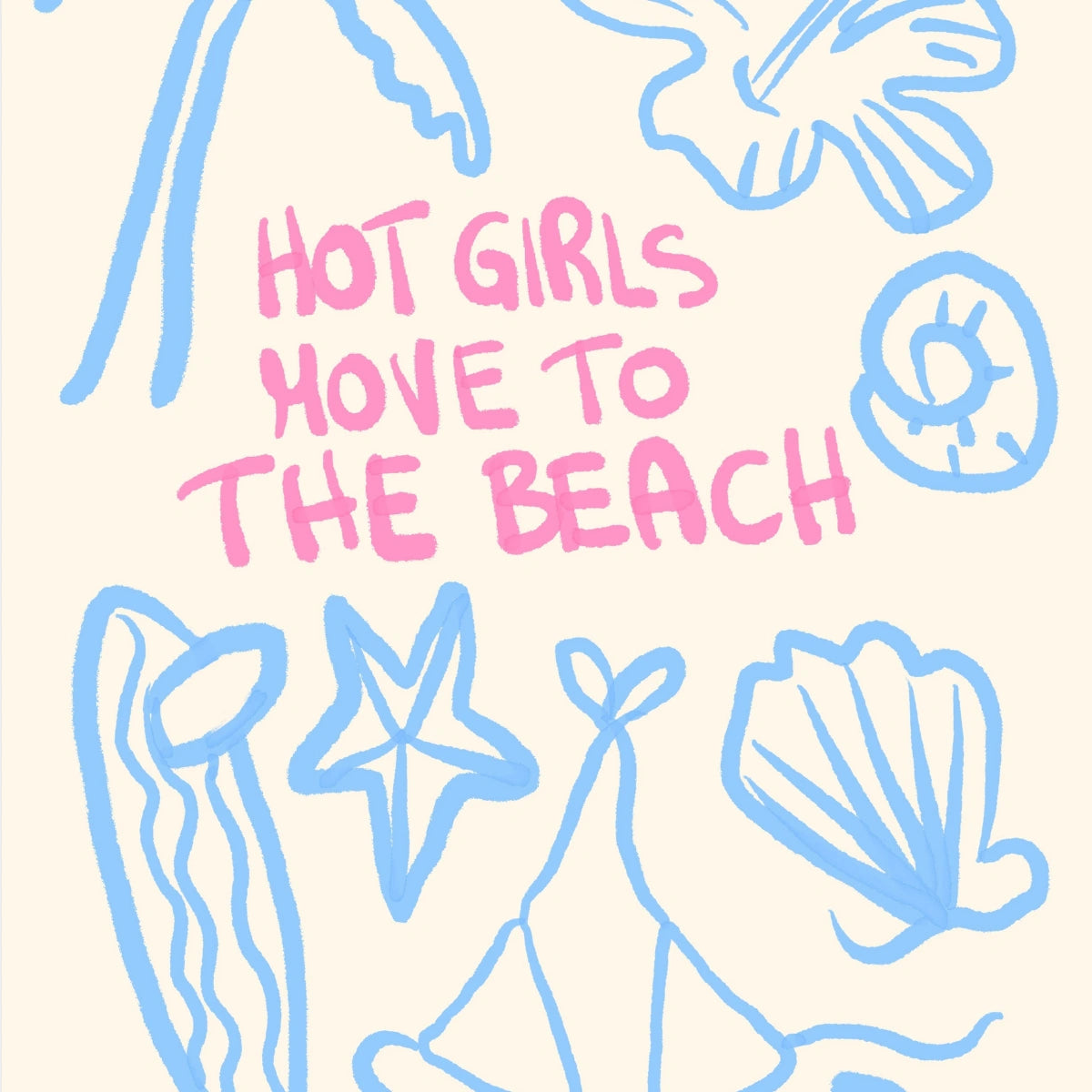 Hot Girls Beach Wall Art - Summer Coastal Print