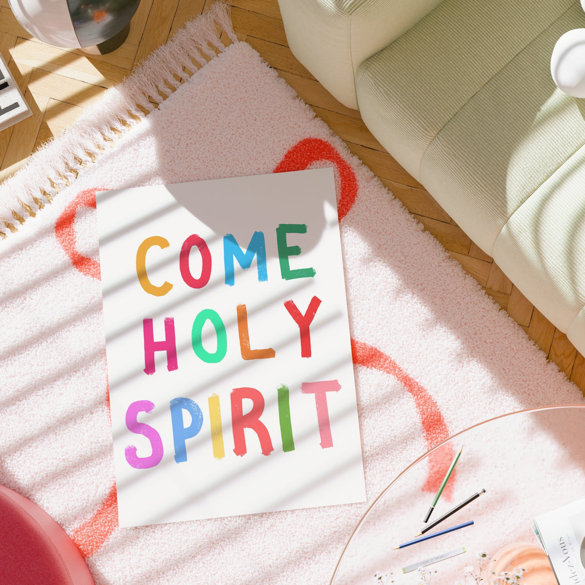 Come Holy Spirit Wall Art – Colorful Christian Print