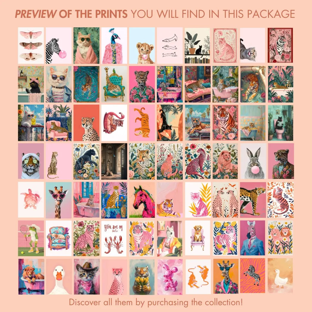 Maximalist Animals, over 430 prints