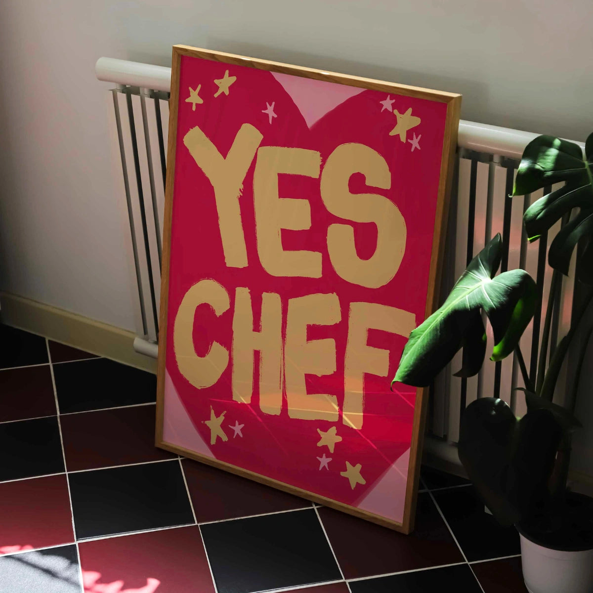 Yes Chef Wall Art – Bold Funny Kitchen Print